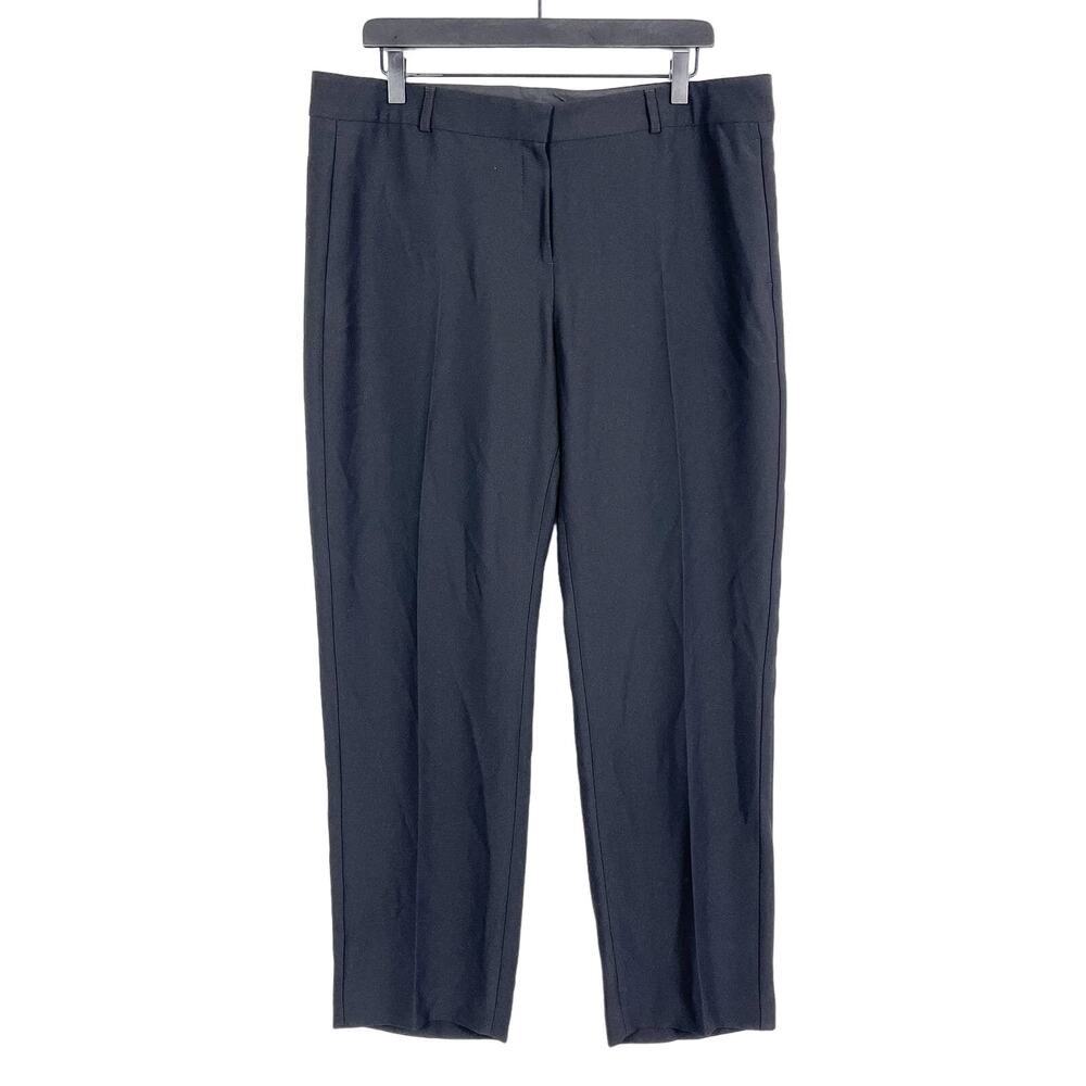 Academia Mens Size 44 IT (36x30) Polyester Dress Pants Straight Leg Black